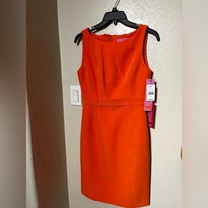 Orange Fitted Dress